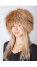 Red-Golden fox fur hat